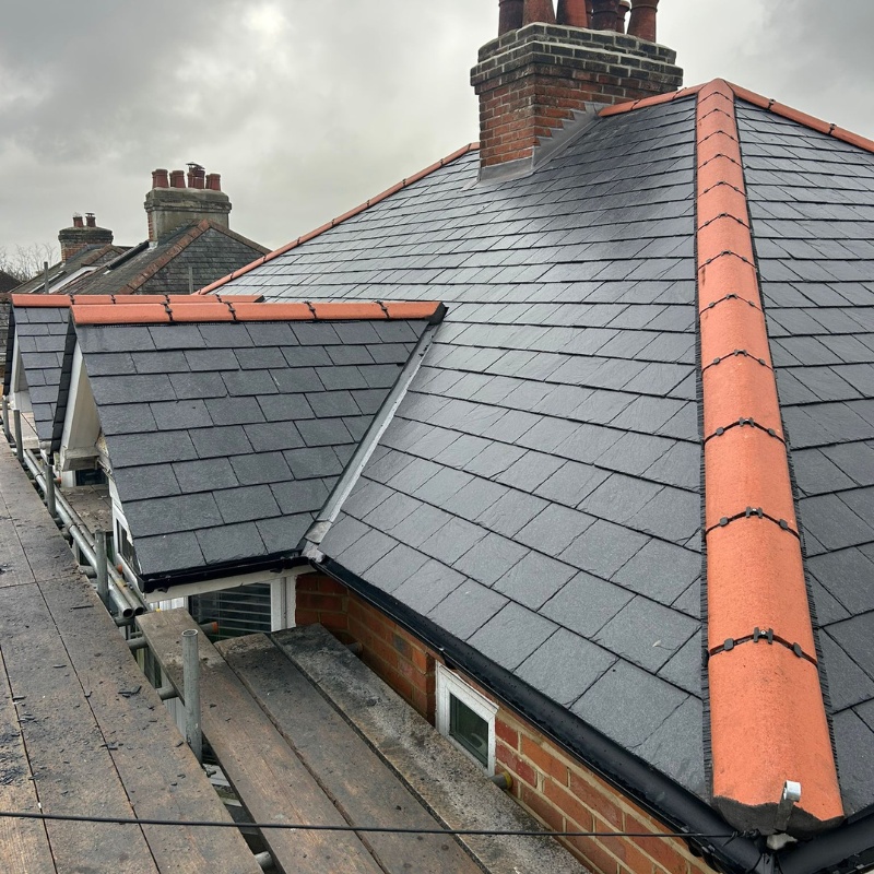 Completed pitched roof