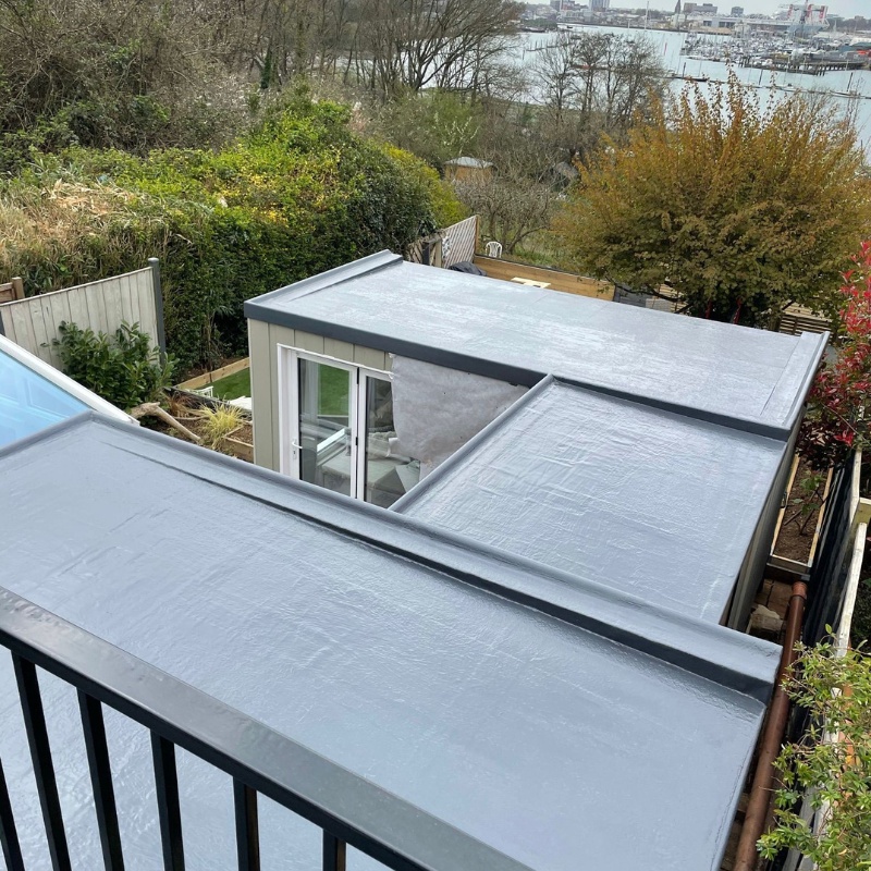 Completed flat roof